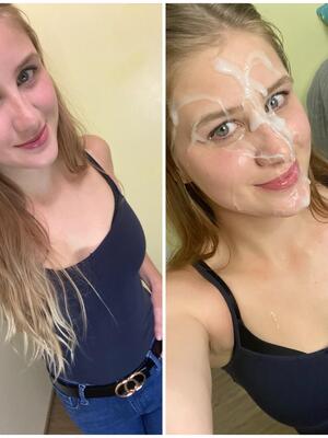 Before and after selfies!