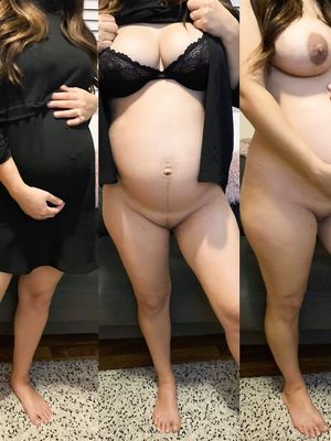 Pregnant Babe Before and After