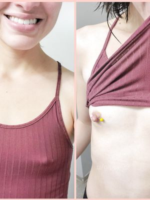 Tiny Tits With Pierced Nipples
